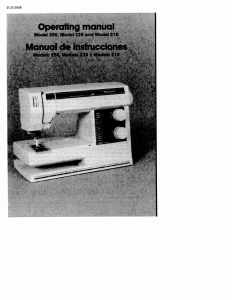 Manual de uso Husqvarna 210 Máquina de coser