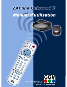 Manual CGV ZAPline Universel 2 Remote Control