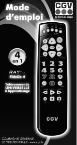 Mode d’emploi CGV RAYline Fidelio 4 Télécommande