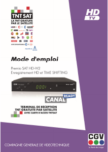 Mode d’emploi CGV Premio SAT HD-W2 Récepteur numérique