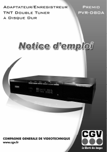 Mode d’emploi CGV Premio PVR-D80A Récepteur numérique