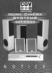 Mode d’emploi CGV AXT-P330 Système home cinéma