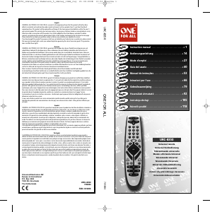 Manuale One For All URC 8350 Telecomando