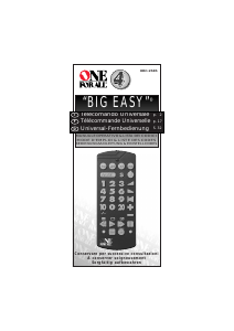 Mode d’emploi One For All URC 2585 Big Easy Télécommande