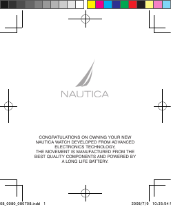 Handleiding Nautica NAP ADR 001 Horloge