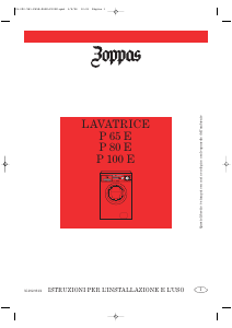 Manuale Zoppas P 80 E Lavatrice