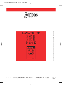 Manuale Zoppas P 100 E Lavatrice