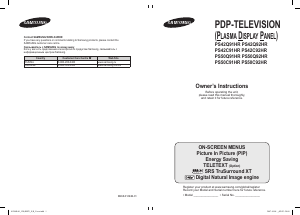 Manual Samsung PS-42C92HR Plasma Television