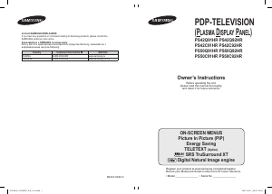Bruksanvisning Samsung PS-50C92HR Plasma TV