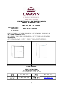 Manual Cavavin CAVA16SM Wine Cabinet