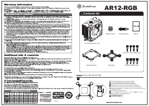 사용 설명서 SilverStone AR12 RGB CPU 쿨러