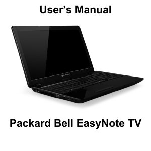 Käyttöohje Packard Bell EasyNote TV44HCG-B9606G75MNWB Kannettava tietokone