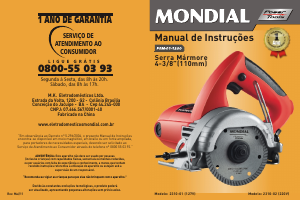 Manual Mondial FSM-01-1200 Serra circular