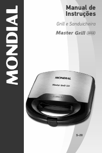 Manual Mondial S-20 Master Grill Grelhador de contacto