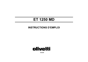 Mode d’emploi Olivetti ET 1250 MD Machine à écrire