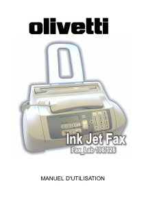 Mode d’emploi Olivetti Fax-Lab 106 Télécopieur