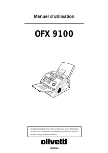 Mode d’emploi Olivetti OFX 9100 Télécopieur
