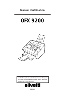 Mode d’emploi Olivetti OFX 9200 Télécopieur