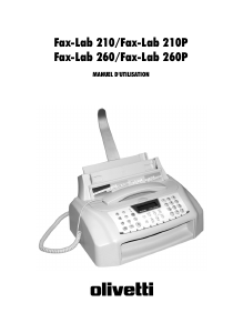 Mode d’emploi Olivetti Fax-Lab 210 Télécopieur