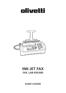 Mode d’emploi Olivetti Fax-Lab 650 Télécopieur