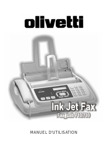 Mode d’emploi Olivetti Fax-Lab 710 Télécopieur