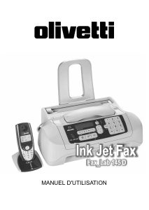 Mode d’emploi Olivetti Fax-Lab 145 D Télécopieur