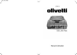 Mode d’emploi Olivetti Jet-Lab 500 Télécopieur