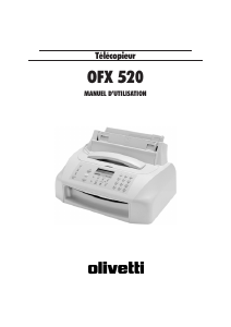 Mode d’emploi Olivetti OFX 520 Télécopieur