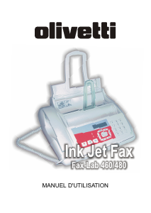 Mode d’emploi Olivetti Fax-Lab 480 Télécopieur
