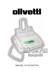 Mode d’emploi Olivetti Fax-Lab 470 Télécopieur