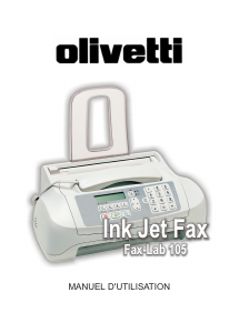 Mode d’emploi Olivetti Fax-Lab 105 Télécopieur