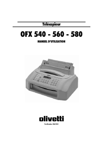 Mode d’emploi Olivetti OFX 580 Télécopieur