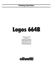 Handleiding Olivetti Logos 664B Rekenmachine met telrol