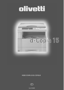 Mode d’emploi Olivetti d-COPIA 15 Imprimante multifonction