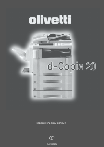 Mode d’emploi Olivetti d-COPIA 20 Imprimante multifonction