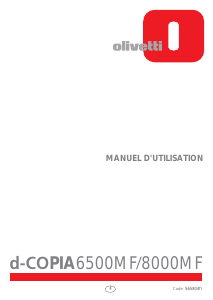 Mode d’emploi Olivetti d-COPIA 8000MF Imprimante multifonction