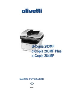 Mode d’emploi Olivetti d-COPIA 284MF Imprimante multifonction