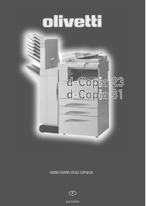 Mode d’emploi Olivetti d-COPIA 31 Imprimante multifonction