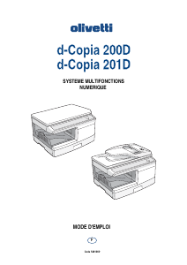 Mode d’emploi Olivetti d-COPIA 201D Imprimante multifonction