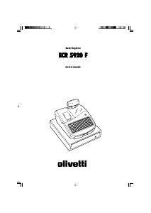 Mode d’emploi Olivetti ECR 5920F Caisse