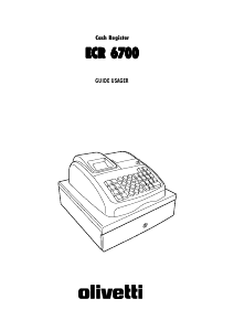 Mode d’emploi Olivetti ECR 6700 Caisse