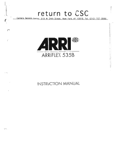 Manual ARRI ARRIFLEX 535 B Camcorder