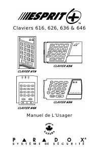 Mode d’emploi Paradox Esprit+ 626 Système d’alarme