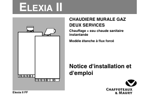 Mode d’emploi Chaffoteaux & Maury Elexia II FF Chaudière chauffage central