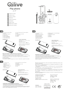 Instrukcja Qilive Flip Phone Telefon komórkowy