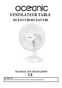 Mode d’emploi Oceanic OCEAVT40 Ventilateur