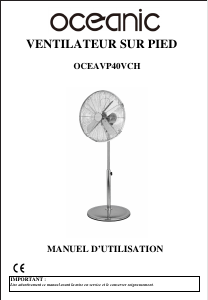 Mode d’emploi Oceanic OCEAVP40VCH Ventilateur