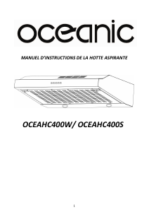 Mode d’emploi Oceanic OCEAHC400S Hotte aspirante