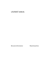 Bedienungsanleitung AEG Lavamat L64854L Waschmaschine
