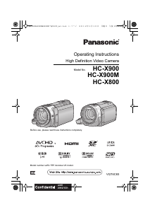 Handleiding Panasonic HC-X800EB Camcorder